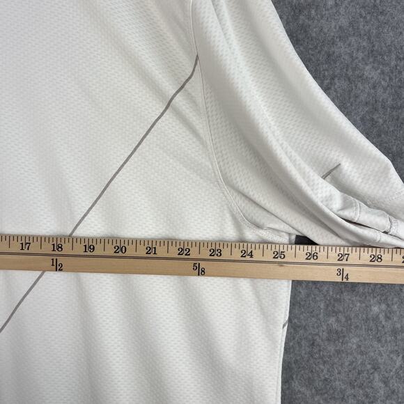 Nike Dri Fit Golf Polo Shirt Mens XL White Geometric Performance Stretch - Picture 9 of 15